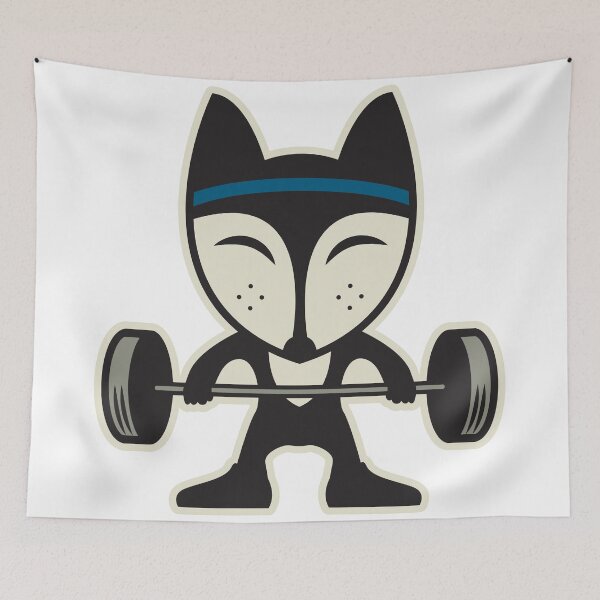 Item preview, Fox in gym designed and sold by studio838.