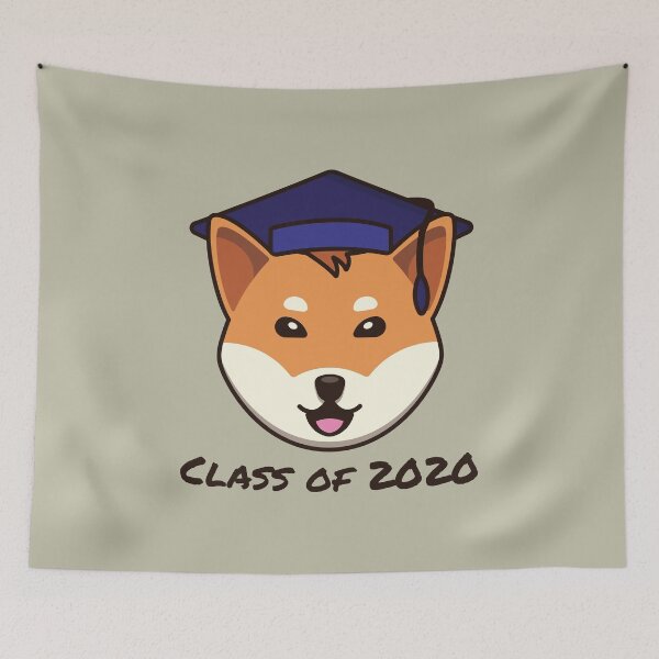 Aperçu de l'œuvre Mignon Shiba Inu gradué | Class of 2020 créée et vendue par OgyDesign.