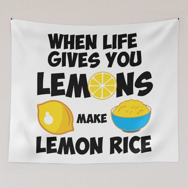 Item preview, When life give you lemons make lemon rice Funny Indian Hindi designed and sold by alltheprints.