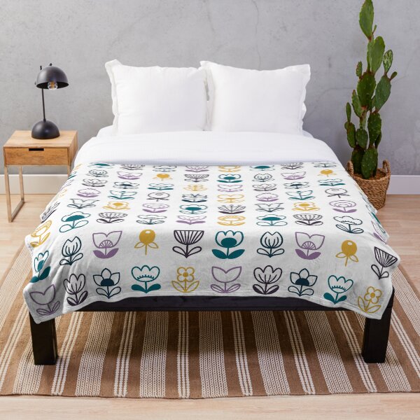 Item preview, Modern flowers - teal designed and sold by movezerb.