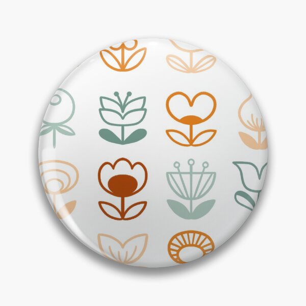 Item preview, Modern flowers - rust designed and sold by movezerb.