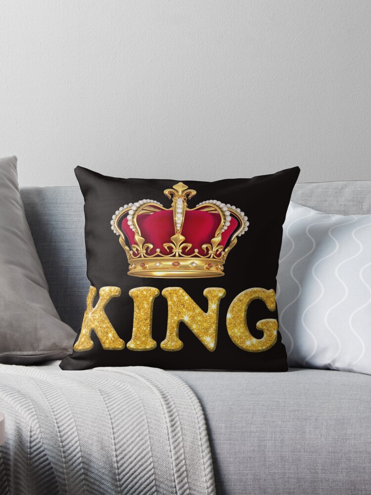 Royal King Crown Pillow for Sale by Atteestude Redbubble