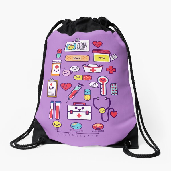 Proud to Be a Nurse / Purple Drawstring Bag