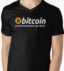 Bitcoin In Cryptography We Trust Men's V-Neck T-Shirt