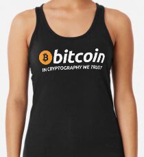 Bitcoin In Cryptography We Trust Racerback Tank Top