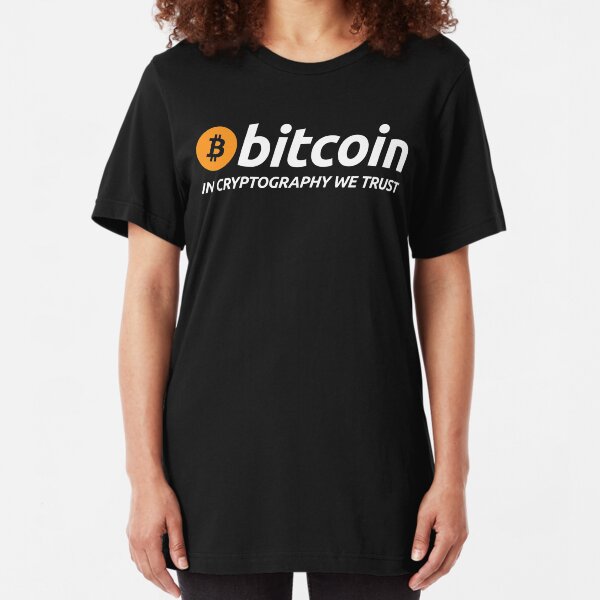 Bitcoin In Cryptography We Trust Slim Fit T-Shirt