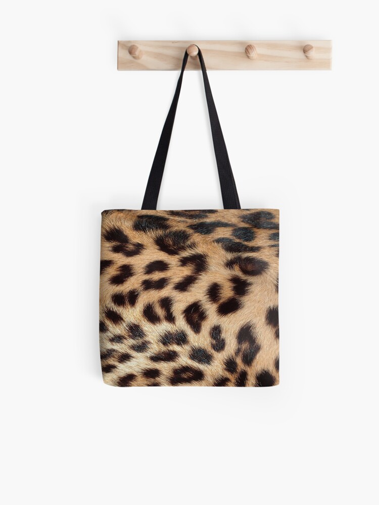 leopard print fur bag