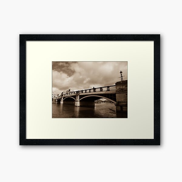 Bridge on river Thames in Windsor, UK Framed Art Print