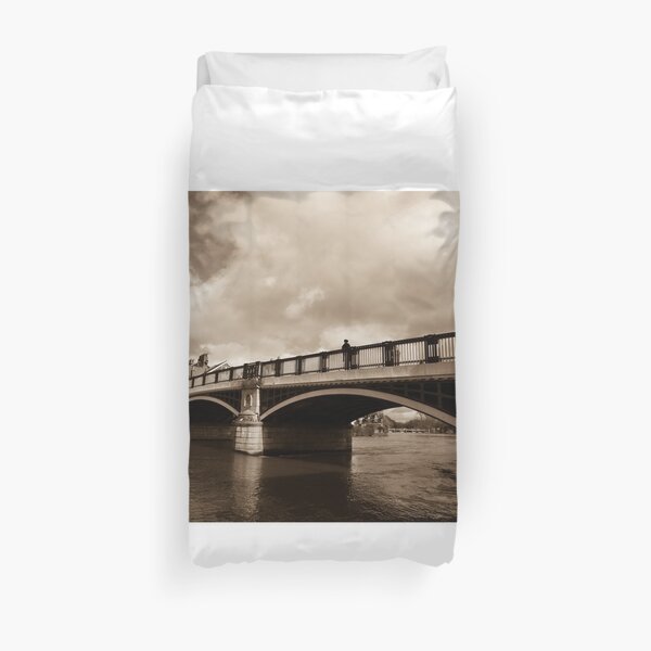 Bridge on river Thames in Windsor, UK Duvet Cover
