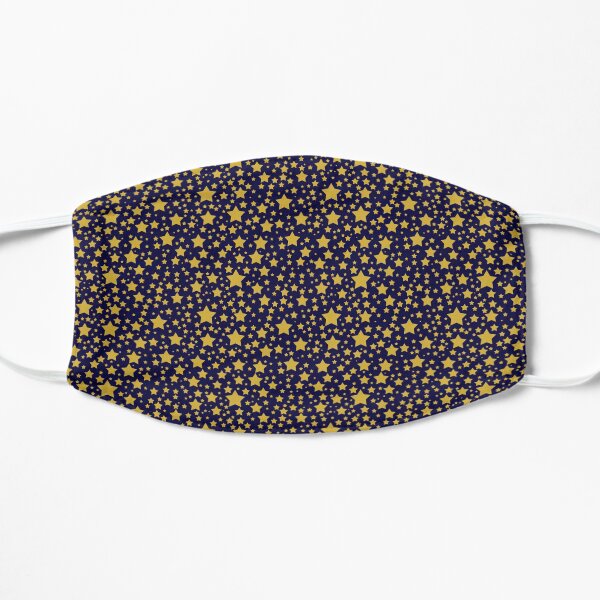 Gold Stars in a Night Sky Flat Mask