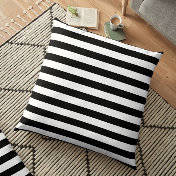leo • theo | Black stripes Floor Pillow