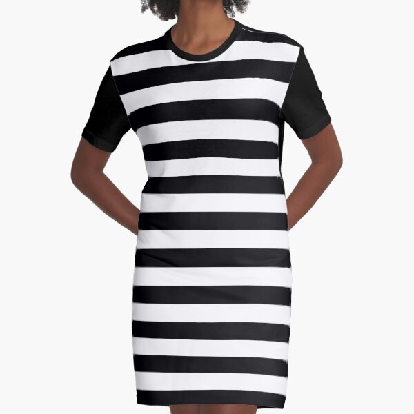 leo • theo | Black stripes Graphic T-Shirt Dress