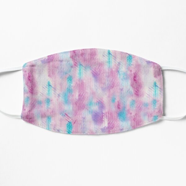 sporty watercolor texture pink and turquoise Mask
