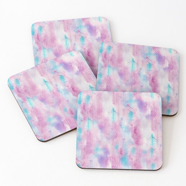 Item preview, sporty watercolor texture pink and turquoise designed and sold by Marlene Wagenhofer.