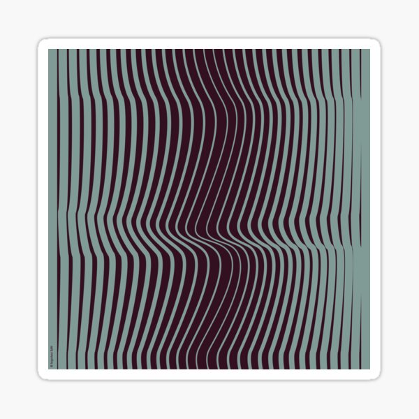 OpArt WaveLines 1 Sticker