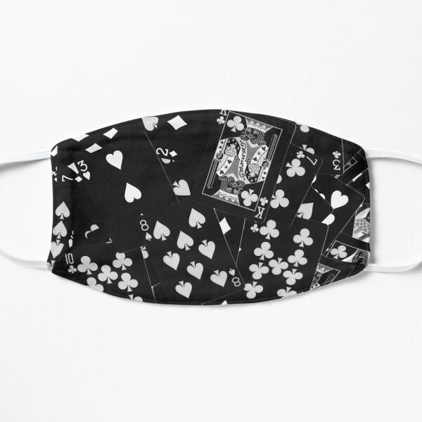Playing Cards - Black & White (inverted) Flat Mask