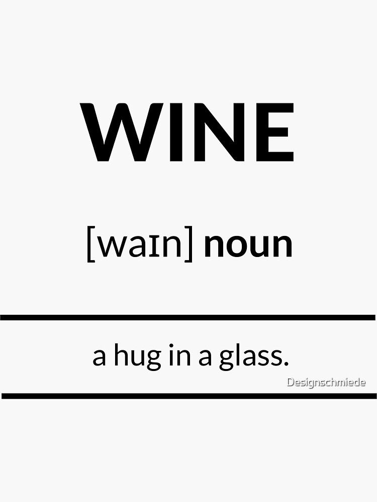 "Wine Definition Dictionary Collection" Sticker for Sale by