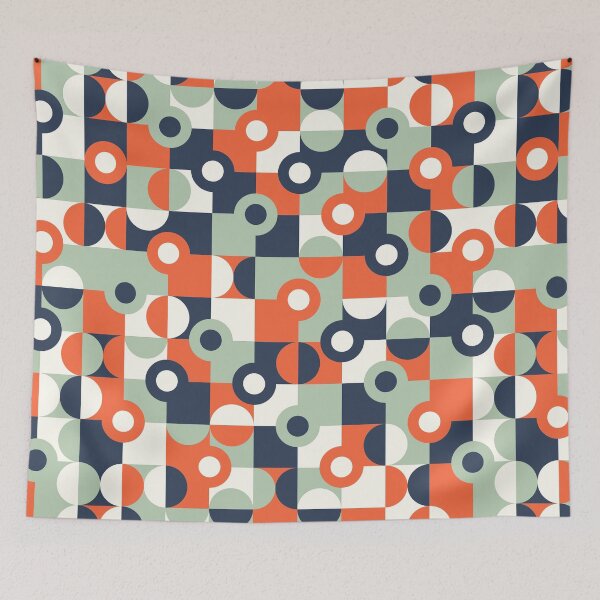 Item preview, Geometric Circles Semicircles Pattern designed and sold by SoccaTamam.