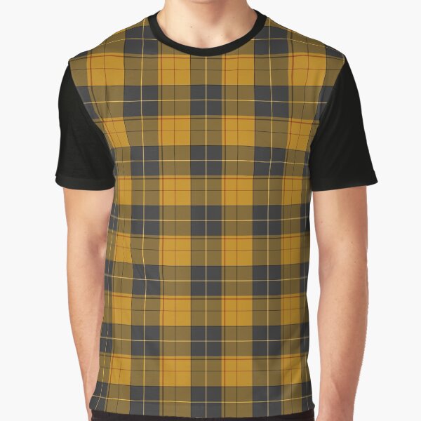 Einfaches Tartan-Muster in hellem Orange Grafik T-Shirt