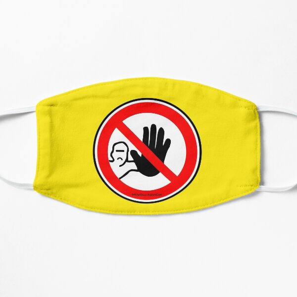GEH WEG! | ABSTAND HALTEN! Flache Maske