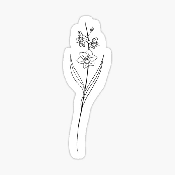 Free Black And White Daffodil Tattoo Download Free Black And White  Daffodil Tattoo png images Free ClipArts on Clipart Library