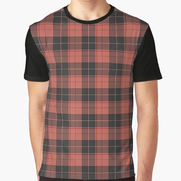 Einfaches Tartan-Muster in Rot Grafik T-Shirt