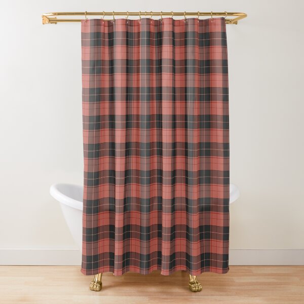 Simple tartan pattern in red Shower Curtain
