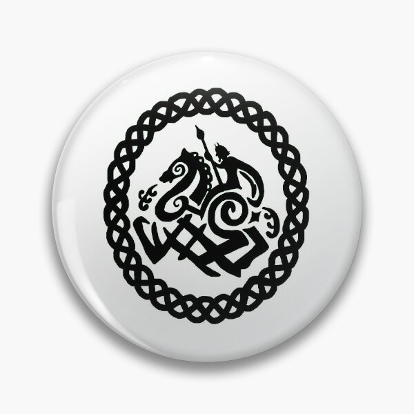 Item preview, Norse Odin and Sleipnir in Celtic Knot Circle designed and sold by imphavok.