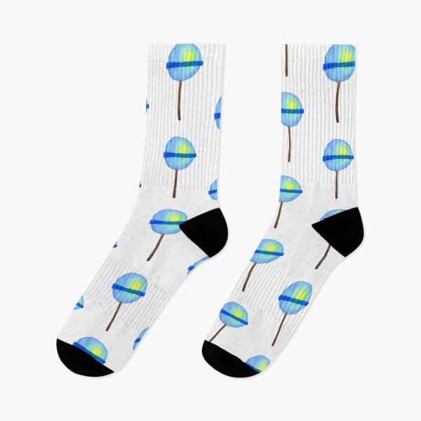Item preview, Blue lollipop with color splashes, white designed and sold by Sonderblume.