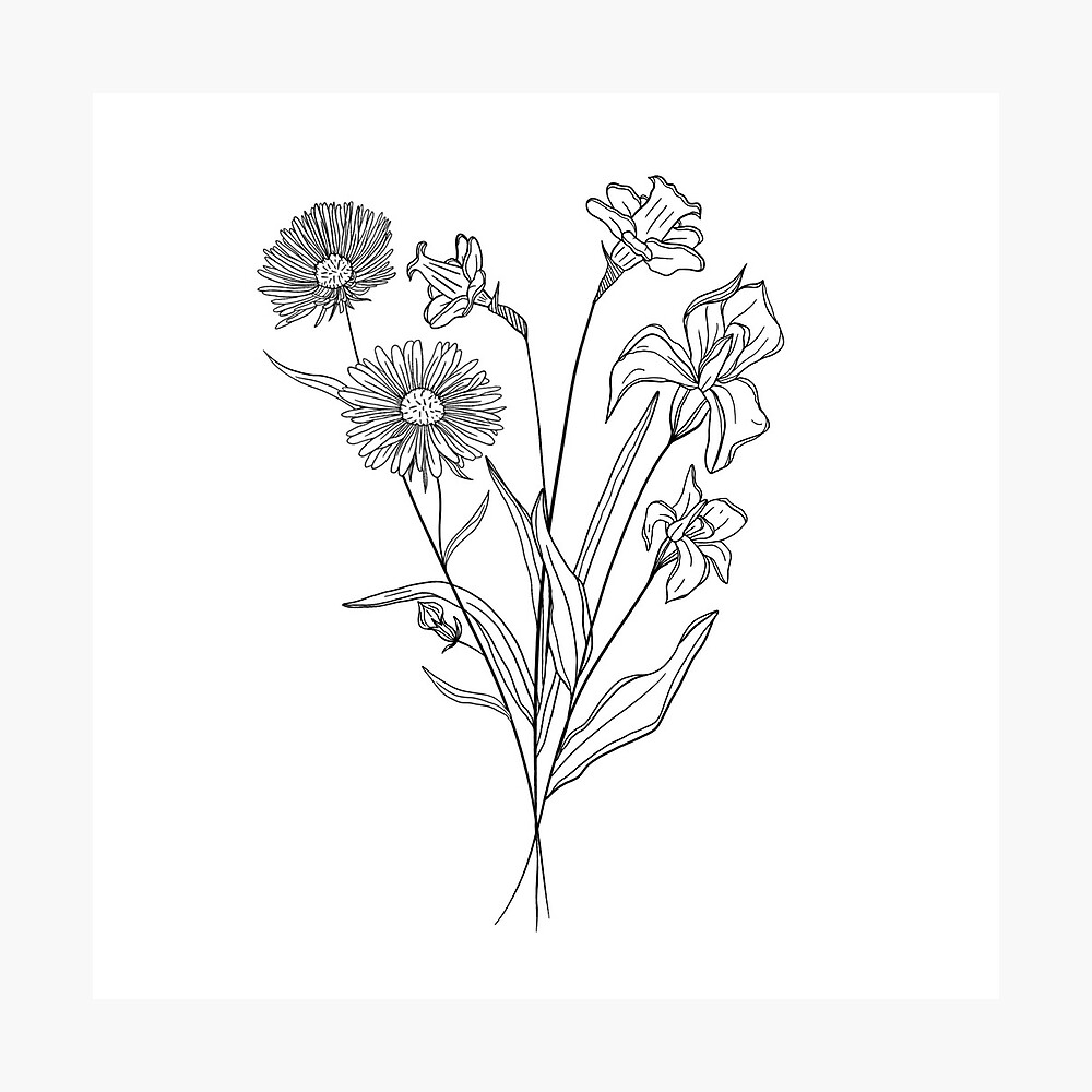 Beautiful realistic hand-drawn artistic floral vintage bouquet composition  decorative sketch 25944634 Vector Art at Vecteezy