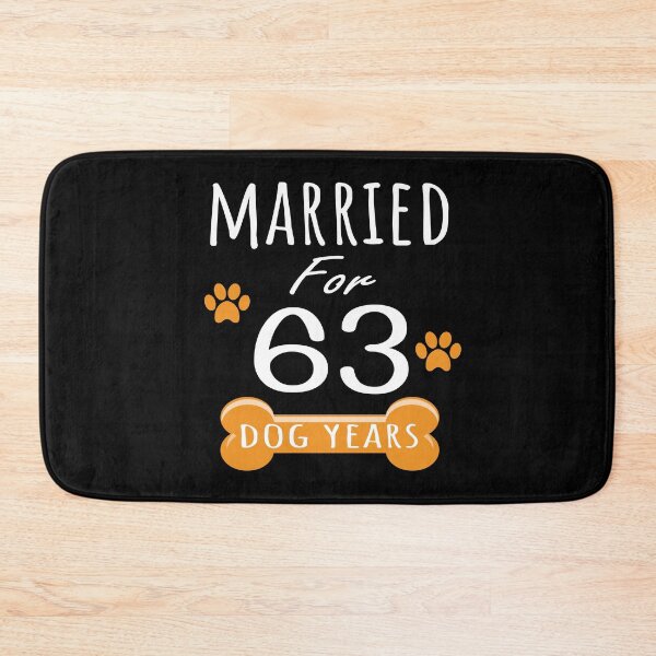 Item preview, 9th Anniversary Funny Married For 63 Dog Years Marriage graphic designed and sold by Grabitees.