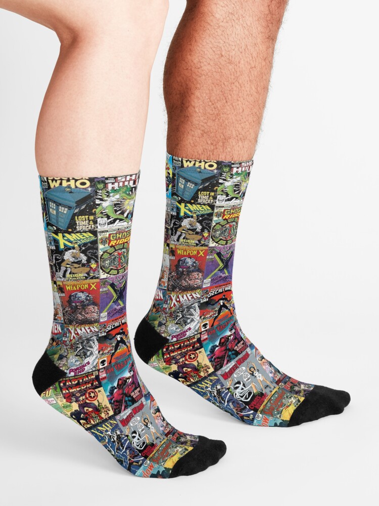 Books" Socks by MontageMadness Redbubble