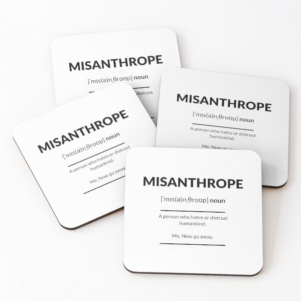 Item preview, Misanthrope Definition | Dictionary Collection designed and sold by Designschmiede.