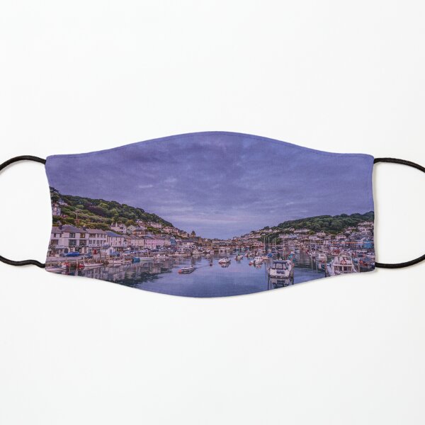 Looe at dusk Kids Mask