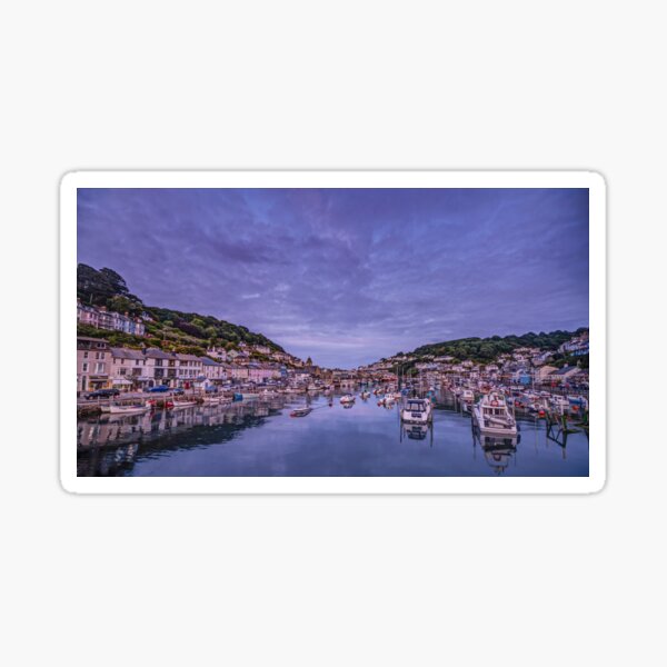 Looe at dusk Sticker