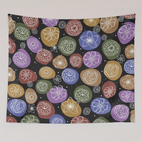 Item preview, Flowers & blobs pattern designed and sold by marinarrua.