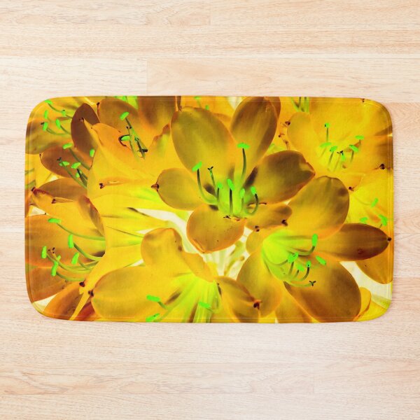 Item preview, closeup yellow flower with green pollen background designed and sold by Mrvell.