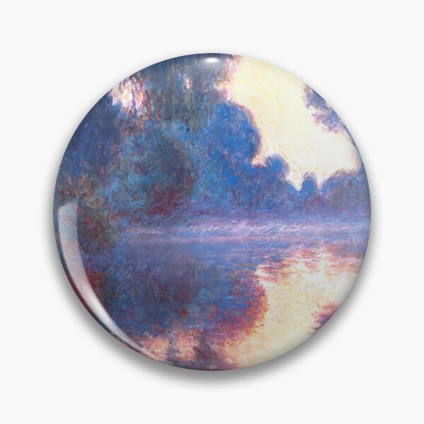 Item preview, Claude Monet - Misty Morning on the Seine in Blue designed and sold by ArtExpression.