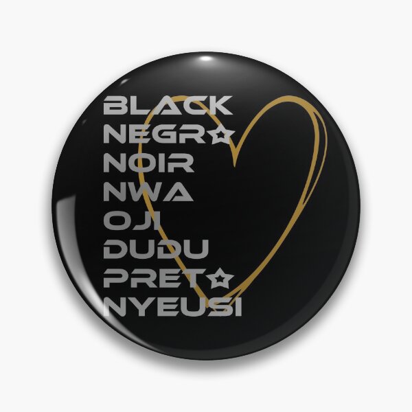 Item preview, BLACK in Every Language Third Culture Series (Heart) designed and sold by Carbon-Fibre Media.