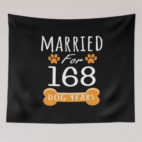 Item preview, 24th Anniversary Funny Married For 168 Dog Years Marriage design designed and sold by Grabitees.