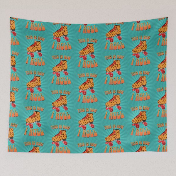 Item preview, This is How I Roll Roller Skate Teal Sunburst designed and sold by grinningskull.