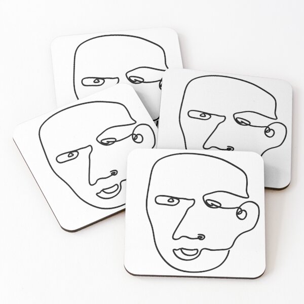Item preview, his awkward face / continuous line minimalism designed and sold by LLCRG.