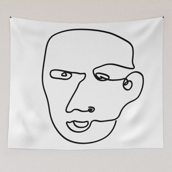 Item preview, his awkward face / continuous line minimalism designed and sold by LLCRG.