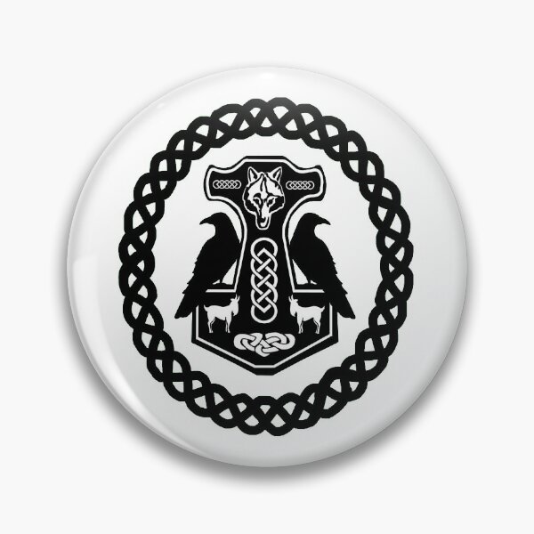 Item preview, Wolf and Goats Thor's Hammer with Ravens designed and sold by imphavok.