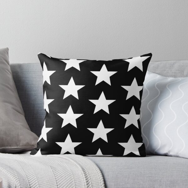 White Hollywood Walk Of Fame Star Throw Pillow