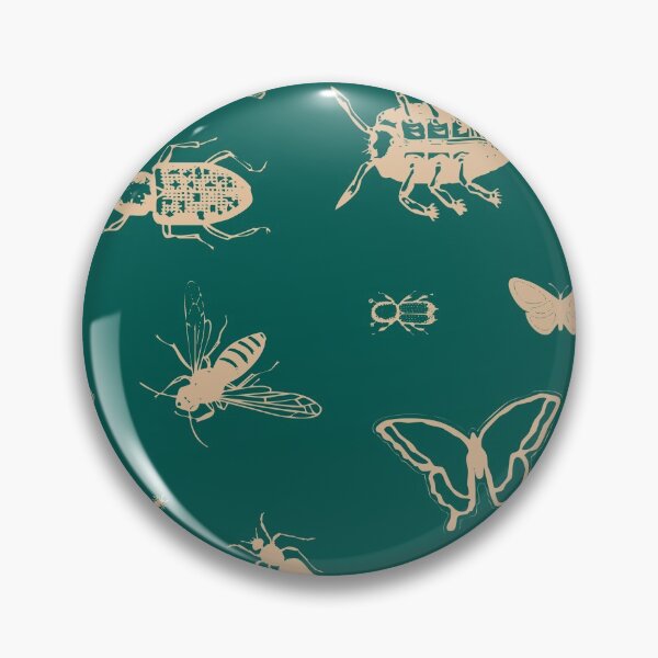 Item preview, Insects pattern, deep opal green designed and sold by aapshop.