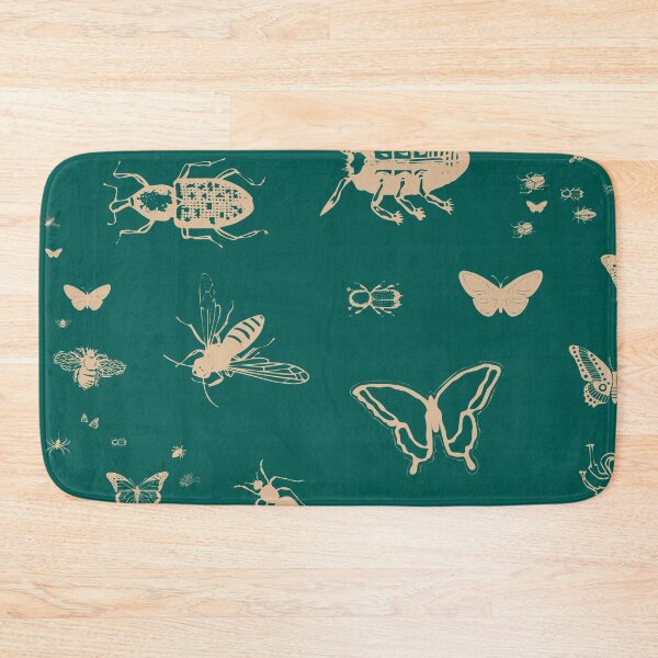 Item preview, Insects pattern, deep opal green designed and sold by aapshop.