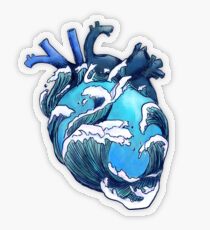 Unter den Wellen Transparenter Sticker