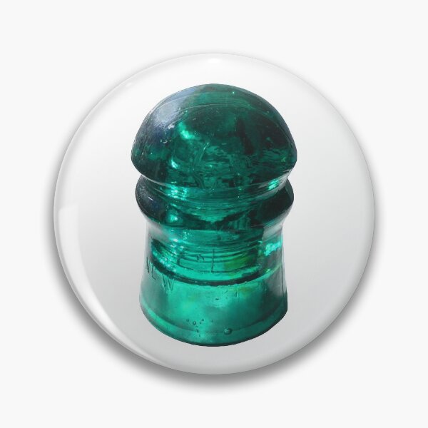 Item preview, Vintage Electrical Insulator - Blue Green Glass Brockfield designed and sold by dcartist333.