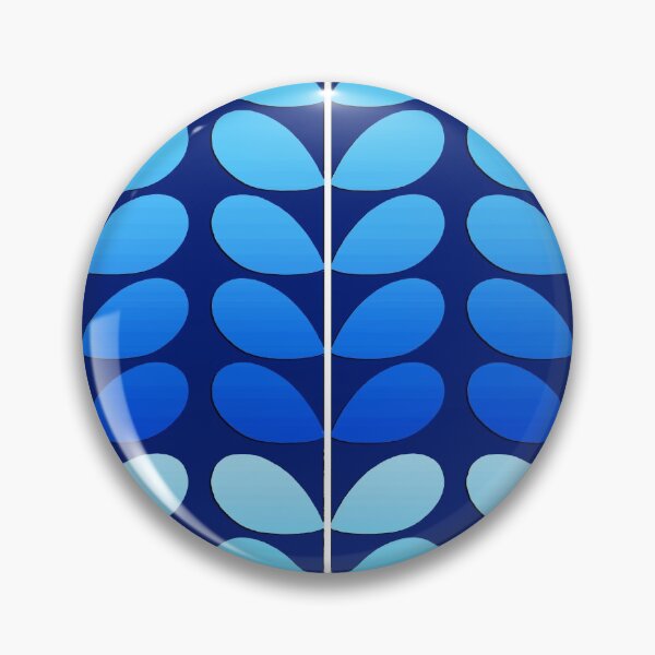 Item preview, Mid-Century Danish Leaves, Navy and Cobalt Blue designed and sold by Marymarice.